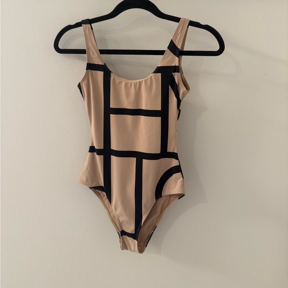 Toteme Other - Toteme Tan and Black Women's One Piece